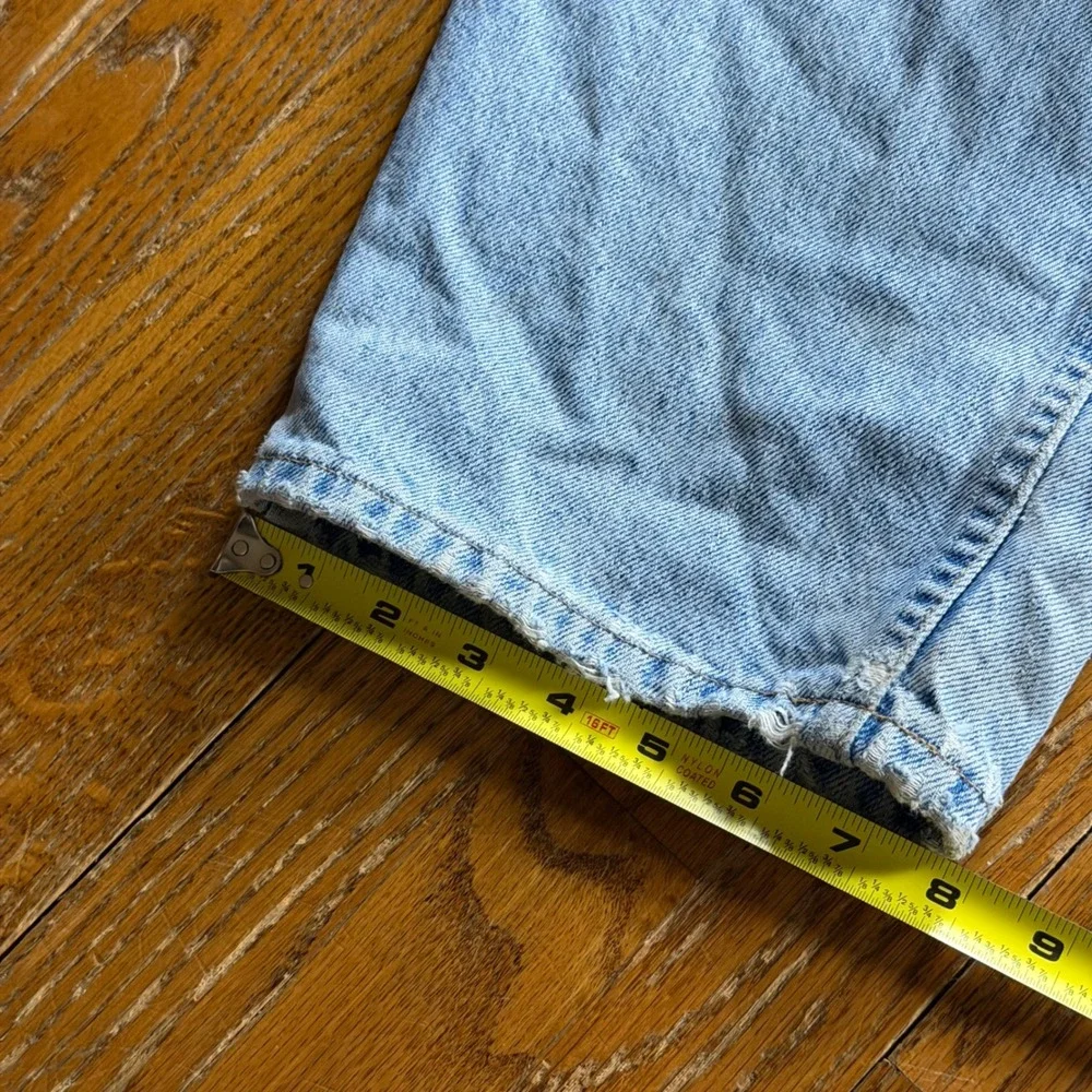 Banana Republic Denim Mens 38x32 Light Wash Straight Leg Jeans USA Made Vintage